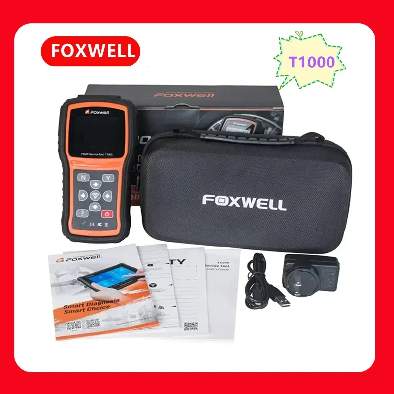 Foxwell T1000 TPMS Sensors Programming Activate Check RF Key FOB Tire Pressure Monitoring System Auto Tester Detector PK TS508 tire pressure monitor,car diagnostic tool