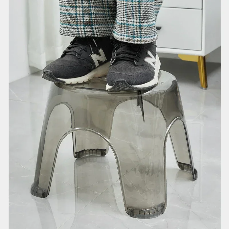 High-end furniture, acrylic bathroom stool, shoe stool, simple Nordic furniture, stackable, thick