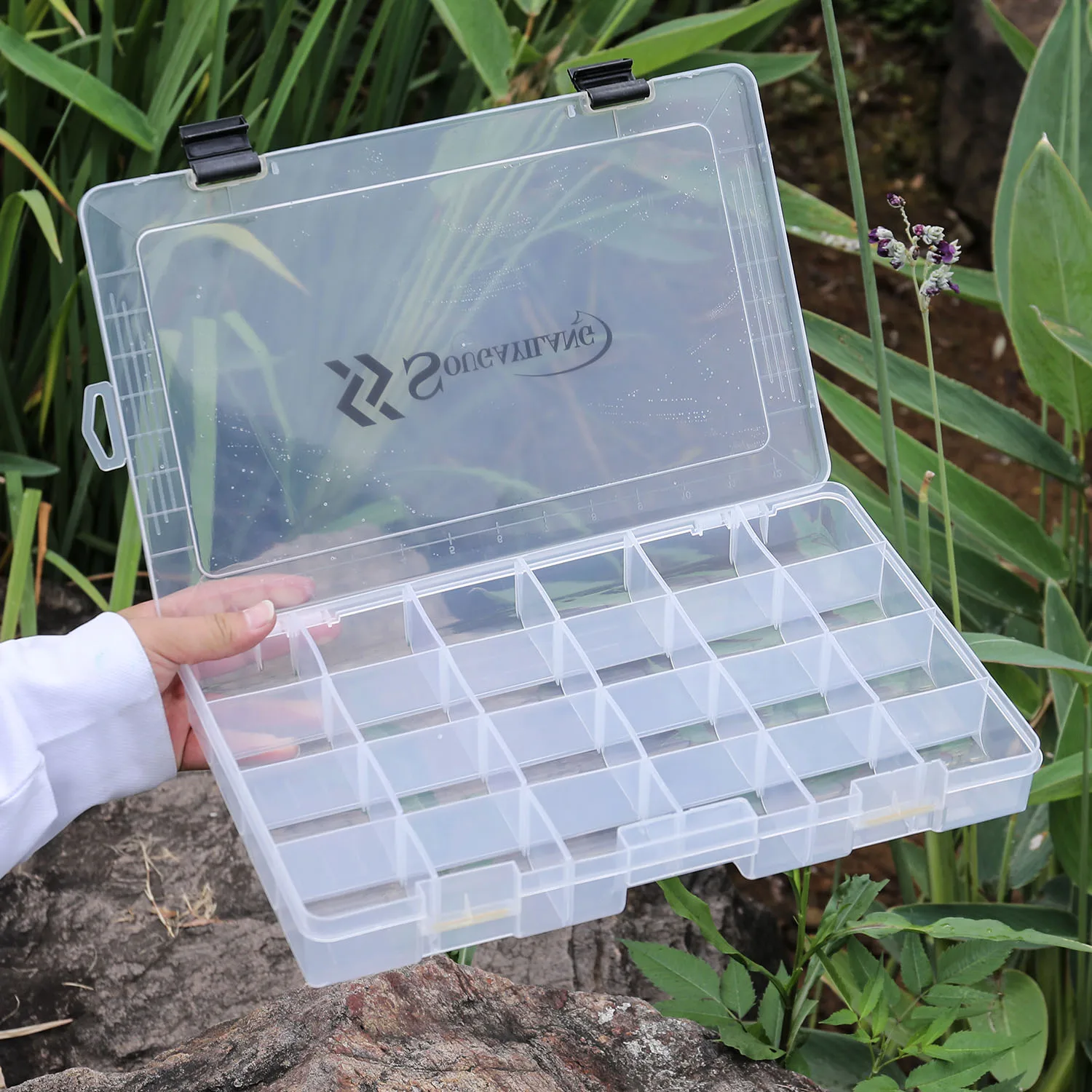 Sougayilang Fishing Tool Box 1/2/4pcs 3600 3700 Plastic Bait Storage Box Portable Fishing Tackle Suitable for A Variety of Bait