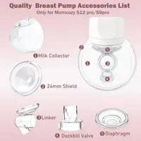 Beast Pump Full Set Milk Collector Cup 24mm Only Compatible with Momcozy S12 Pro/S9 Pro Breast Pump Replacement，NOT for S9/S12 2