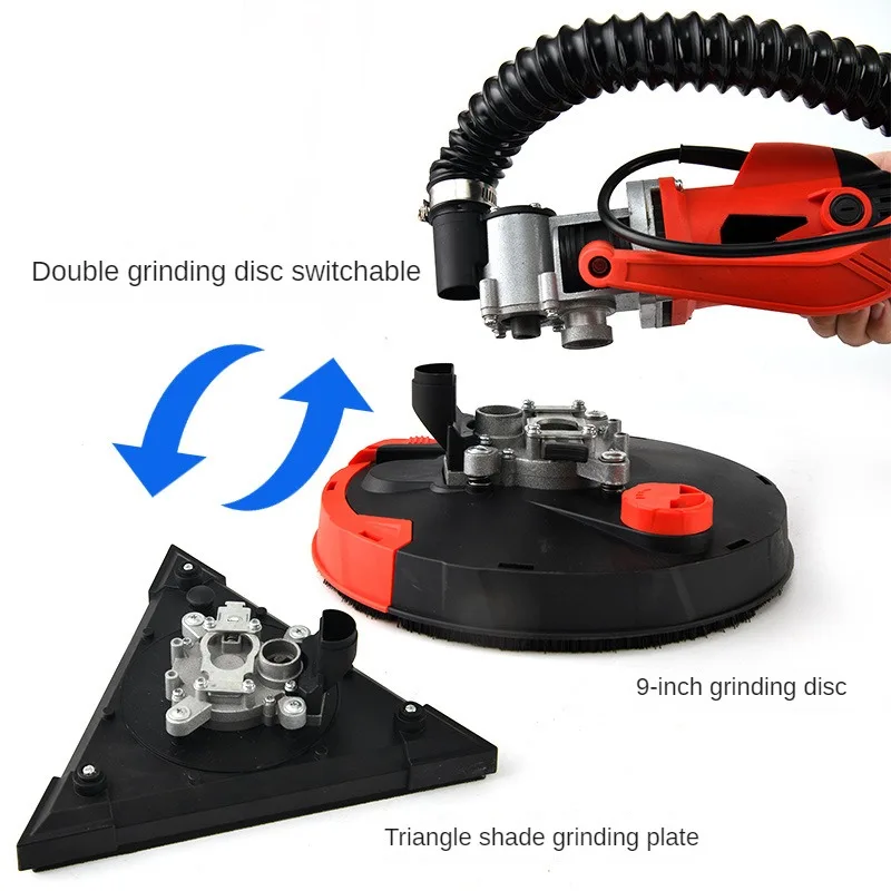 Long Pole Wall Grinding Machine Triangular Wall Inner Angle Grinder Putty Polishing Machine Double Disc Sander