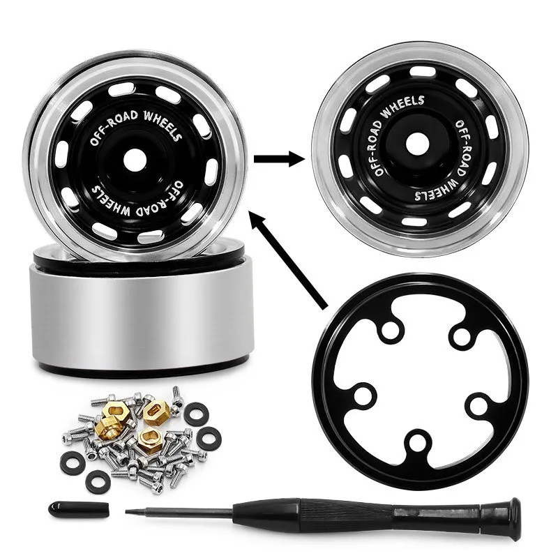 Jeu de 4 jantes RC 0,7 pouce pour crawler 1/30 Axial SCX30 Bronco Wrangler K10 Redcat Ascent-32