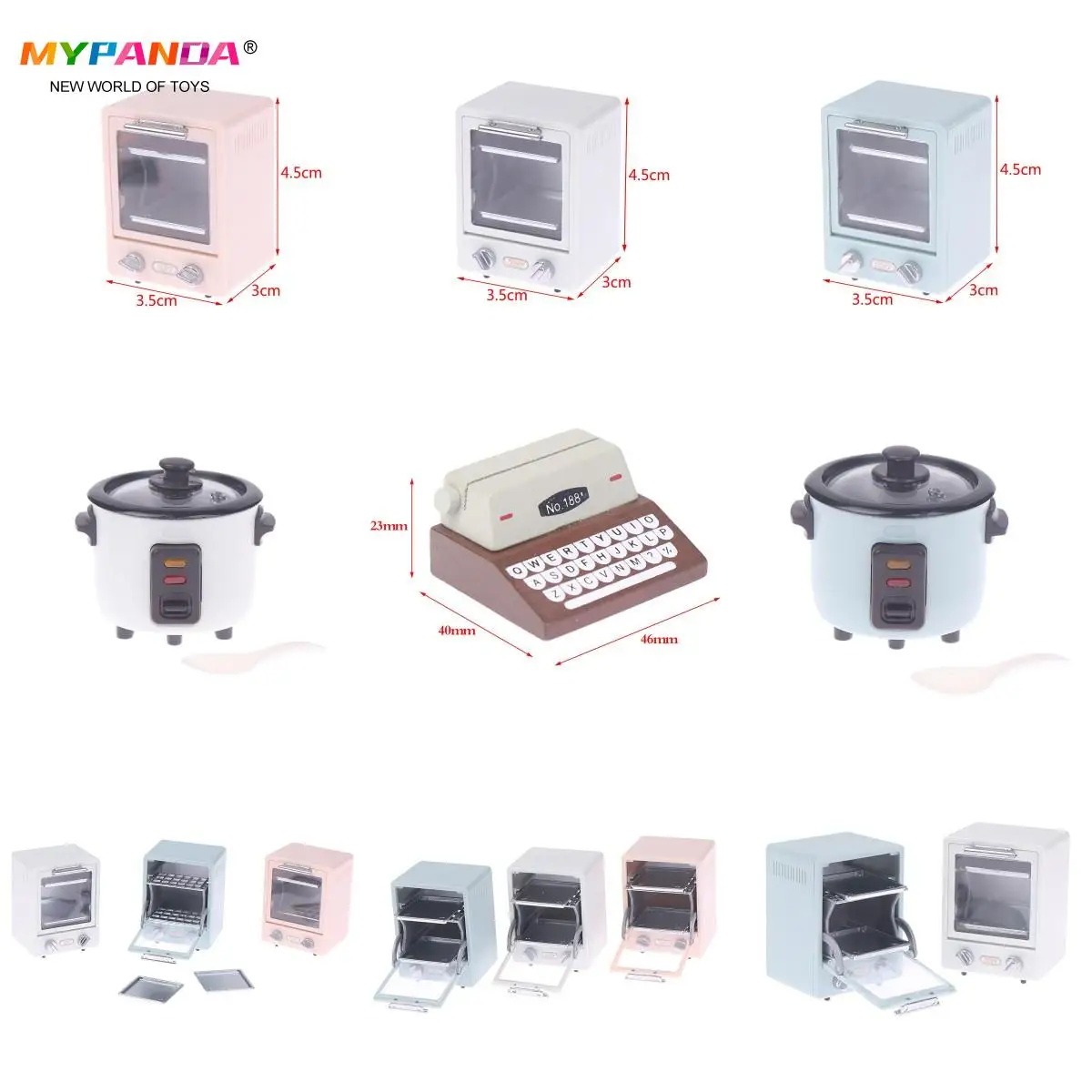 

1:12 Dollhouse Miniature Coffee Washing Machine、Typewriter 、oven、rice Cooker Cup Drink Kitchen Electrical Model