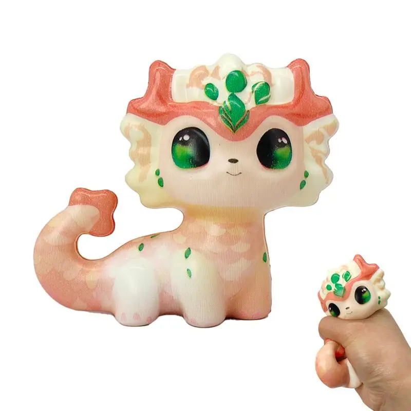 

Squeeze Toys for Kids Dragon Soft Sensory Mascot Pinch Toy Dragon Year Decor Prank Toy Novelty Toys for Home School Car