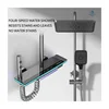 Smart Piano Digital Bathroom Shower Set Quality Brass Hot Cold Shower for Bathroom Fixture Black Digital Piano Shower System 2
