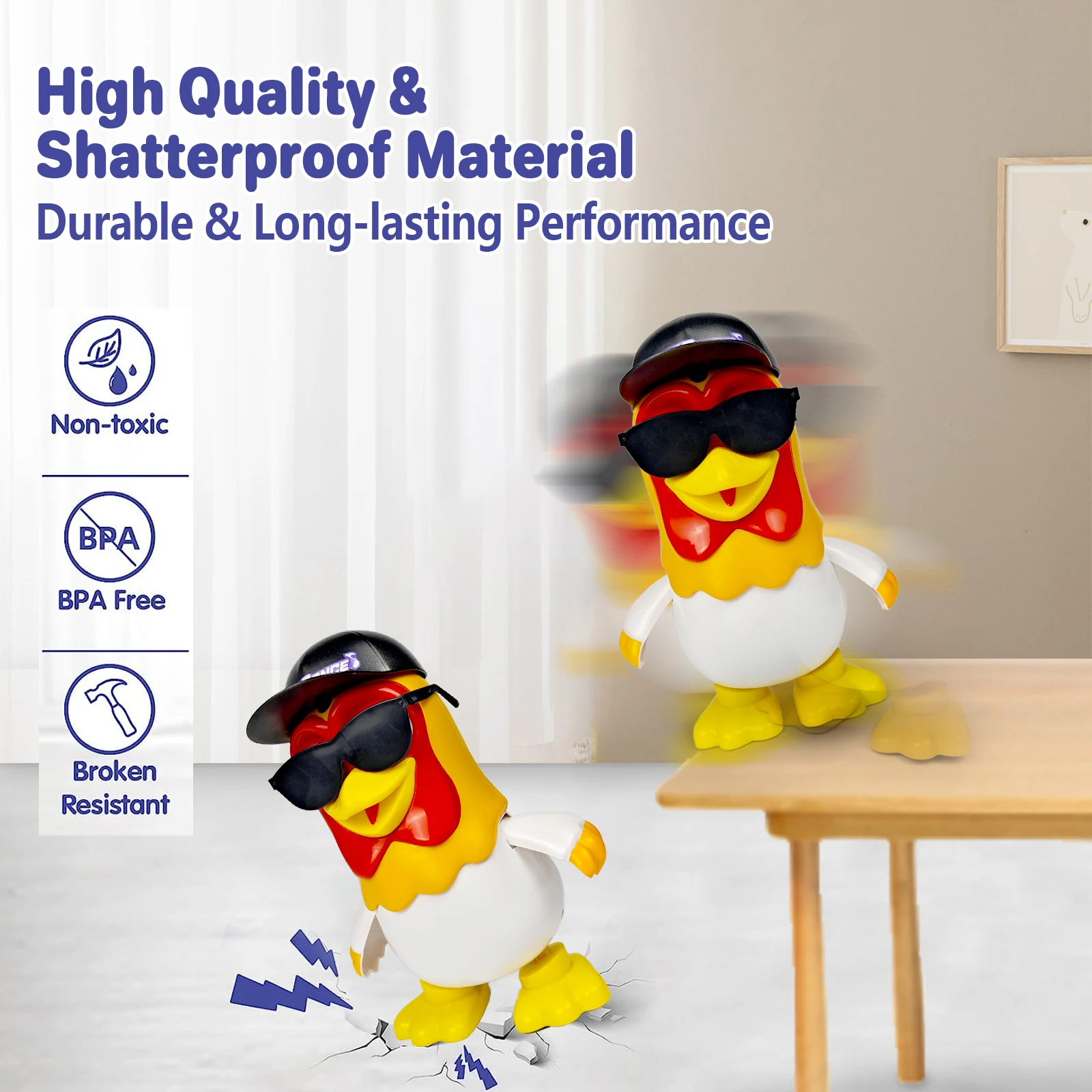 La Granja de Zenon Chicken Baby Toys Dancing Chicken Bartolito Children's toys Musical Penguin Toys Birthday Gifts plush toys,electric interactive toy