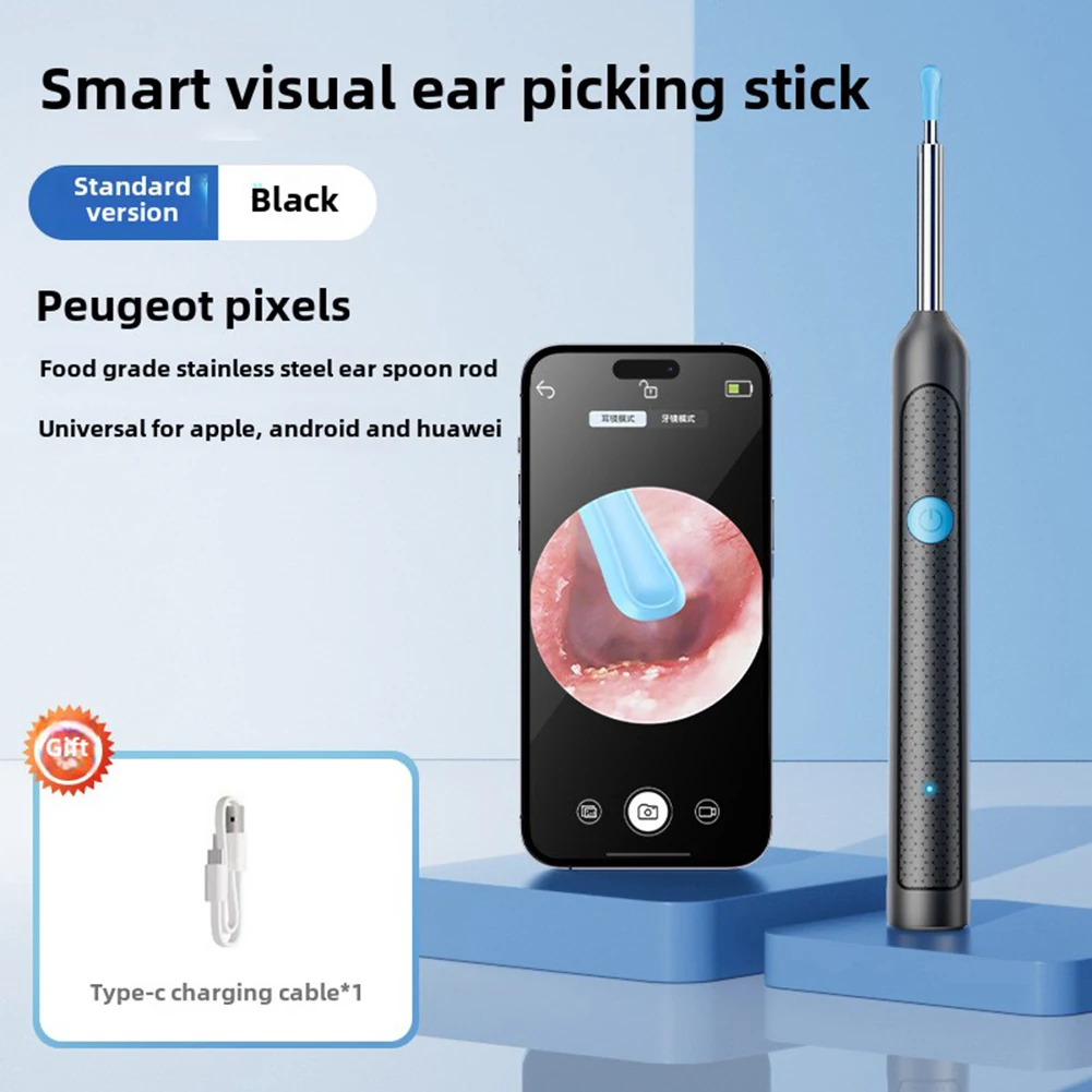 Smart Visual Otoscope Ear Cleaner with Camera Endoscope Earpick Rechargeable Ear Picker Health Care Set