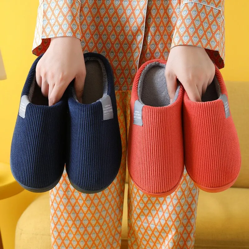 Women's Men's Thick Soft Bottom Home Slippers Household Plush Slippers Anti-slip Thermal Slippers Indoor Winter 3