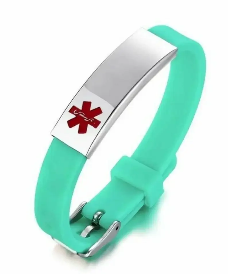 Children/Adult Customised Personalised Medical ID Alert Bracelet For Woman Men Engraving Stainless Steel Silicone Jewelry stainless steel bracelet fashion bracelet fashion jewelry silicone bracelet
