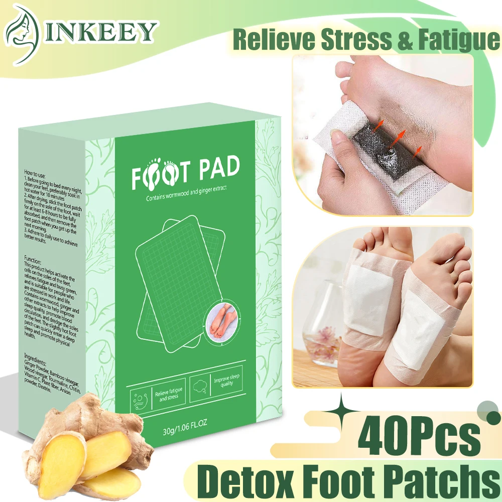 Detox Foot Patch Help Sleeping Stress Relieve Fatigue Detoxify Body Ginger Wormwood Foot Patches Pads Boosts Energy Remove Odor пластырь детокс kongdy на стопы с имбирем ginger detox foot patch 10 шт