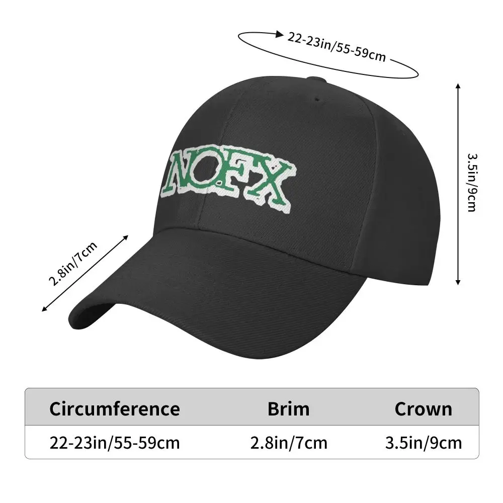 Nofx no fx Punk Rock Band Logo Musik Baseball kappe Erwachsene Hip-Hop Sonnen kappen Nofx Hüte verstellbare Polyester Trucker Cap Frühlings hüte – Detail 1