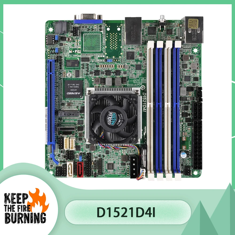 ASRock 랙 LGA1150 DDR4 128GB 지지대 Xeon D1521 서버 마더보드 D1521D4I