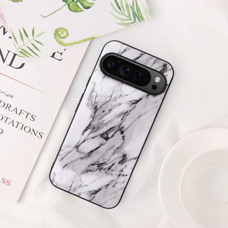 Leopard Print Carbon Fiber Saffiano Leather Phone Case - Shockproof Protection