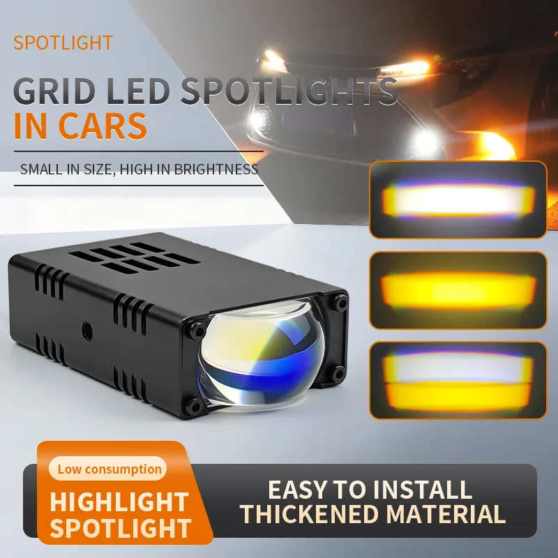 Faro anteriore a LED con lente proiettore per moto e auto - immagine 2