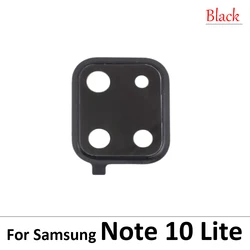 Premium Rear Camera Glass Lens with Cover Frame Holder (Note 10 Lite Black)