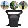 Large Capacity Cycling Drop Leg Bag PU Leather Zipper Multi-Function Fanny Pack Breathable Durable Travel Chest Bag Men 4