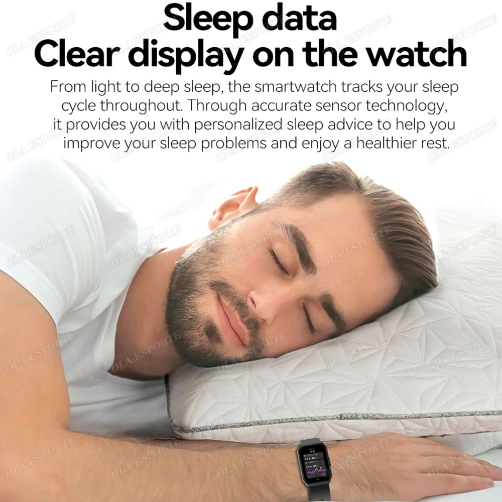 Ola Esporte Nuovo Smart Watch Funzione di monitoraggio del sonno da 1,45 pollici Chiamata Bluetooth Promemoria messaggio Pedometro sportivo Bracciale intelligente - immagine 3