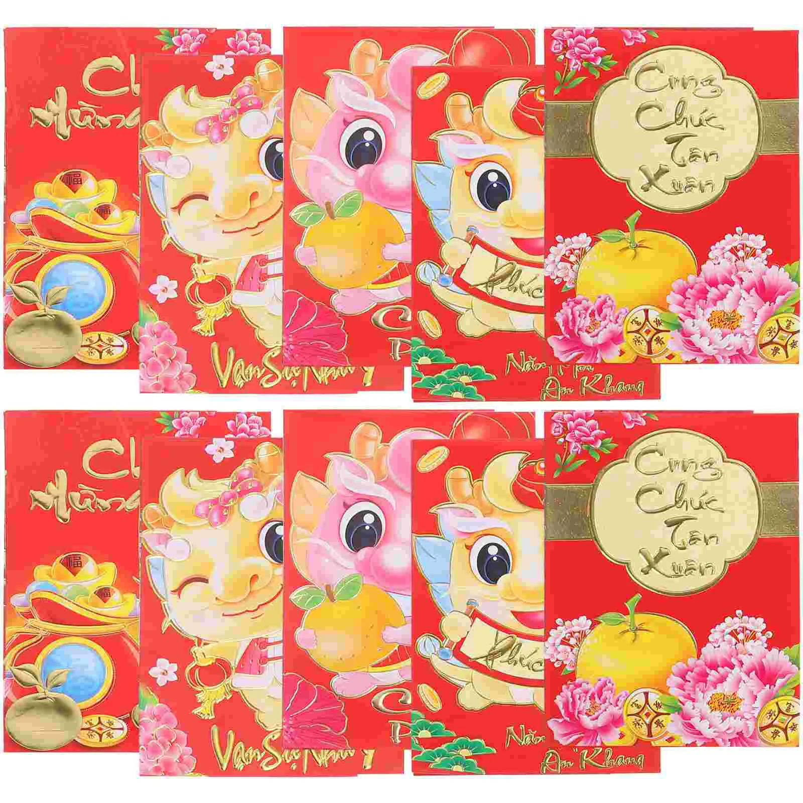 

Vietnamese New Year Red Envelopes Year The Dragon Hong Bao Red Envelopes 2024 Lucky Money Envelopes Red Packet Spring Festival