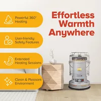 Kero World KW-24G Indoor Kerosene Heater, Large, Gray 2