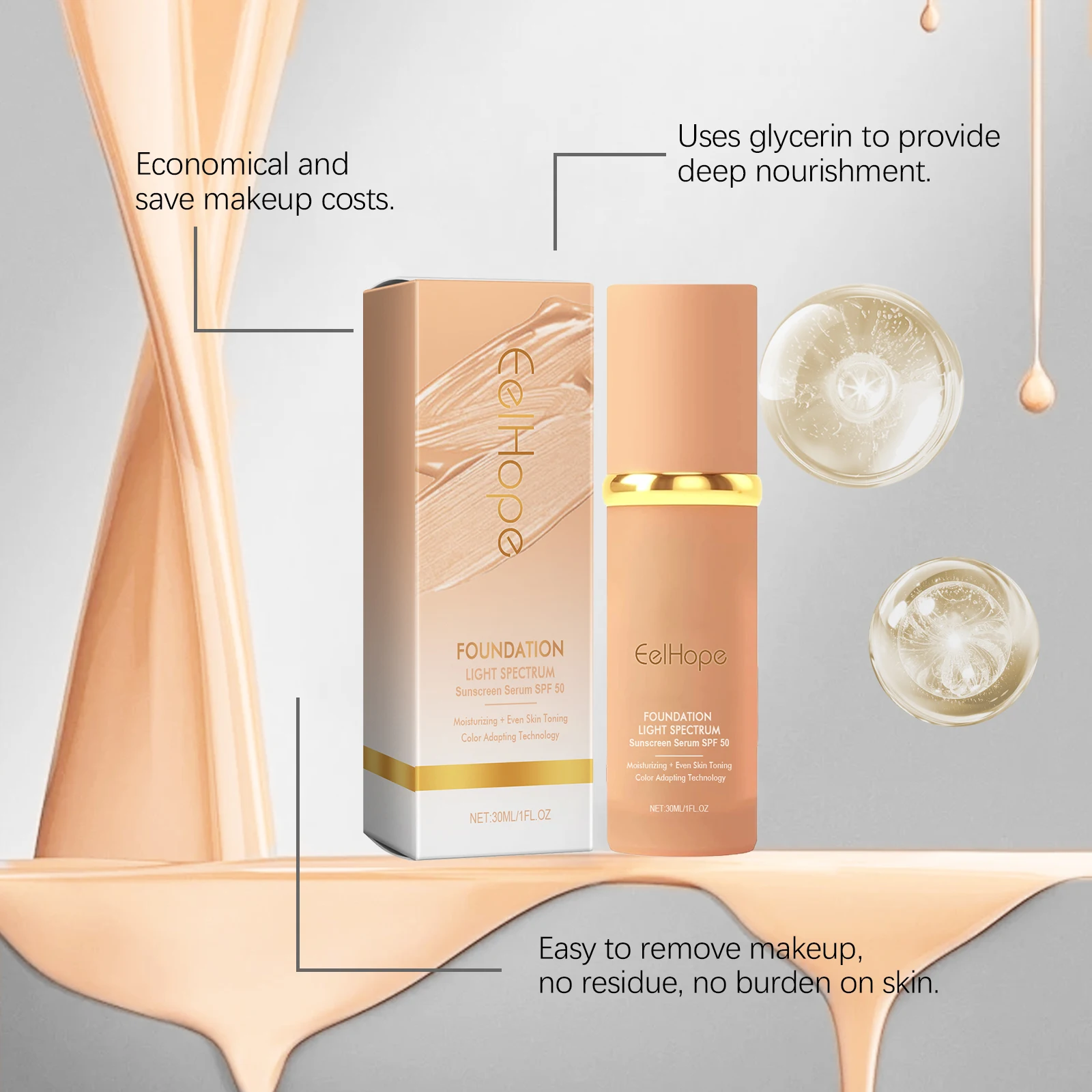 Liquid Foundation Matte Full Coverage Bbcream Waterproof Oil Control Moisturizing Flawless Lasting Concealer Base Makeup Product 5