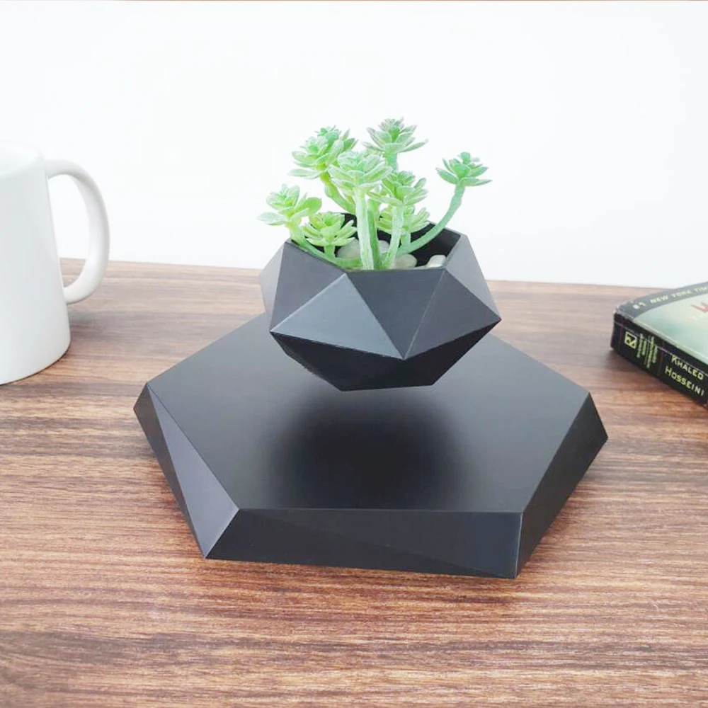 

Floating Magnetic Levitating Flower Pot Bonsai Air Plant Pot Planter Potted For Home Office Desk Decor Creative Gift