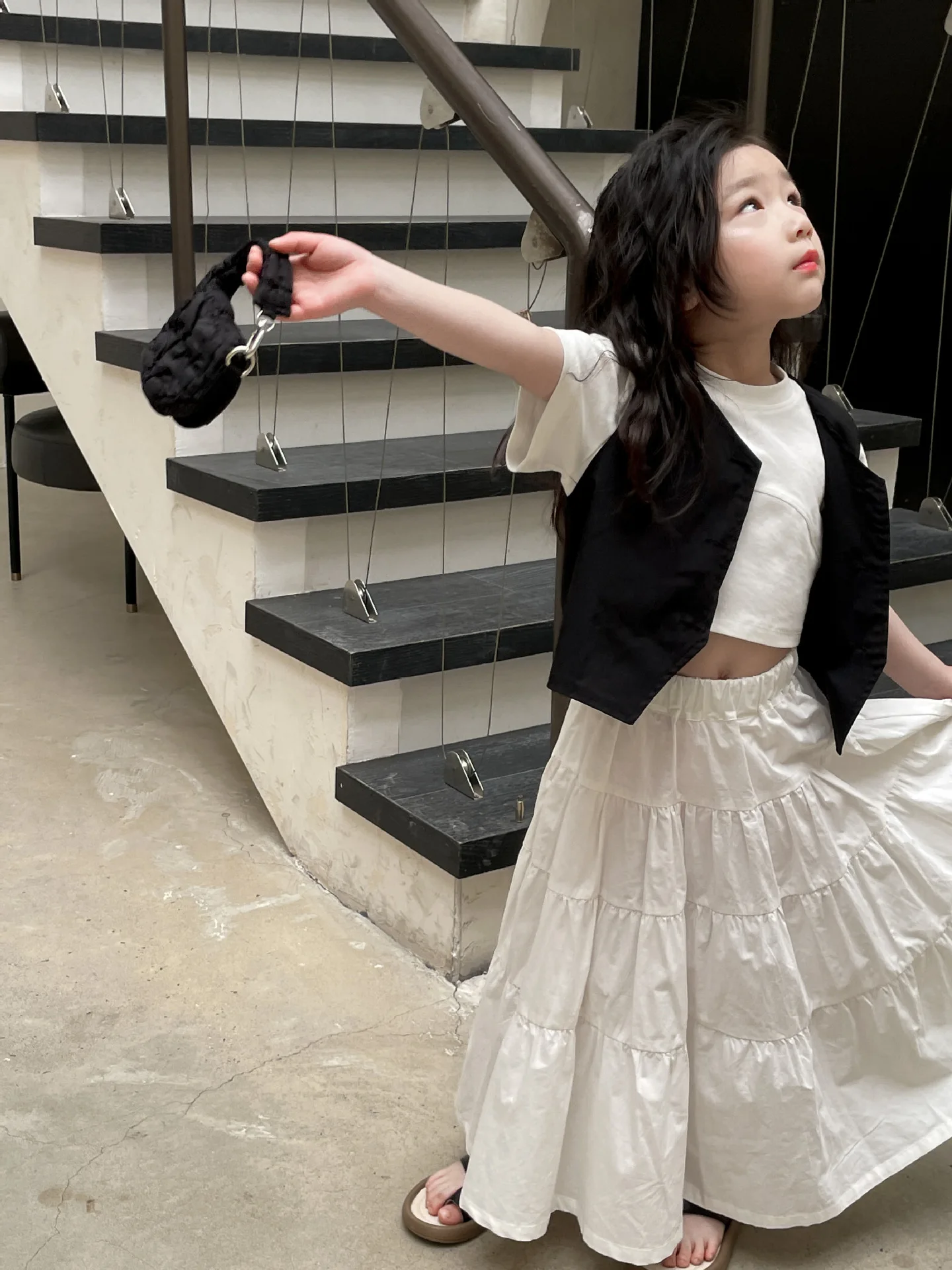 여아 조끼 코트, 한국 스타일 아동복, 소년 소녀 후드 캐주얼 조끼, 어린이 세트 단색 조끼, 가디건 의류, 2024