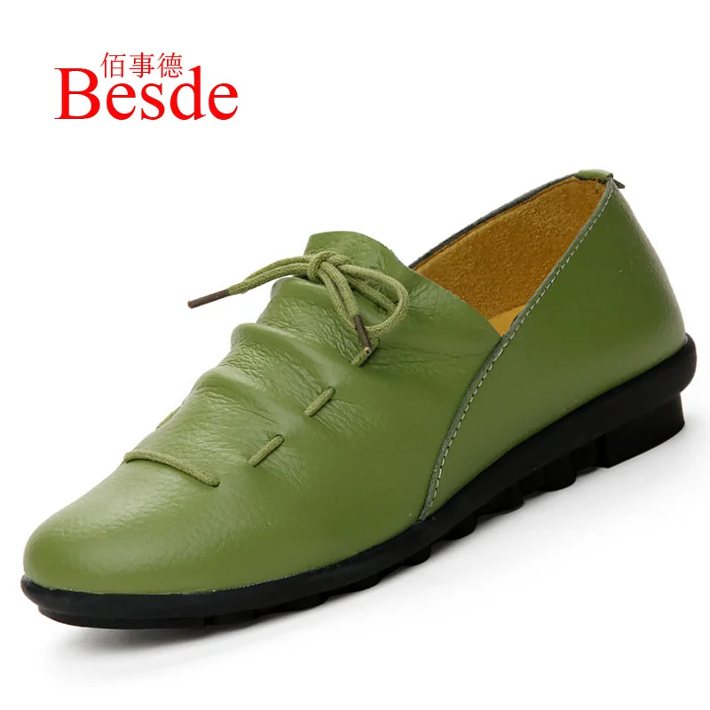 Step on Spring and Autumn Flat Heels Korean casual shoes single shoes bean shoes lazy people's shoes oversized mom's shoes