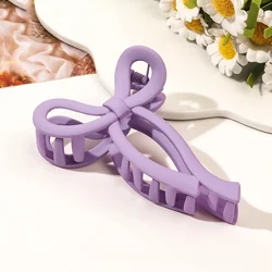 Elegant Matte Bow Hair Claw Clip for Women - Stylish Acrylic Hair Accessory (Matte purple)