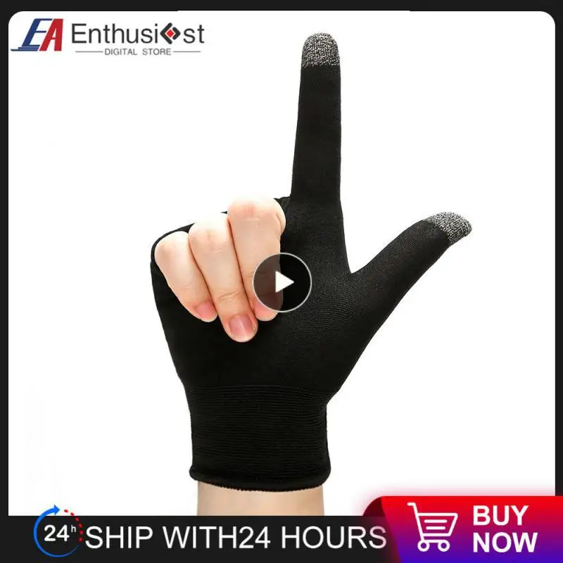 

1 пара перчаток для пальцев, игровой контроллер для PUBG Genshin, противоскользящие чувствительные рукава для сенсорного экрана, бриллиантовый игровой рукав, геймпад