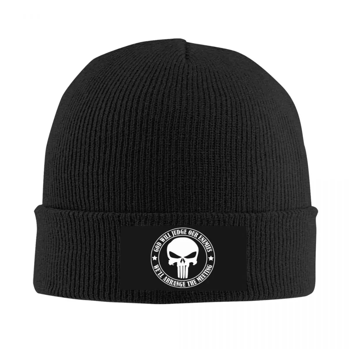 

God Will Judge Our Enemies We Will Arrange The Meeting Bonnet Hats Knitting Hat Warm Winter Skeleton Skullies Beanies Caps