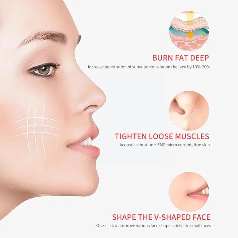 V-Face Shaping Massager EMS Vibration Facial Lifting Massager Smart Electric Microcurrent Face Lift Machine Beauty Health Tools 5
