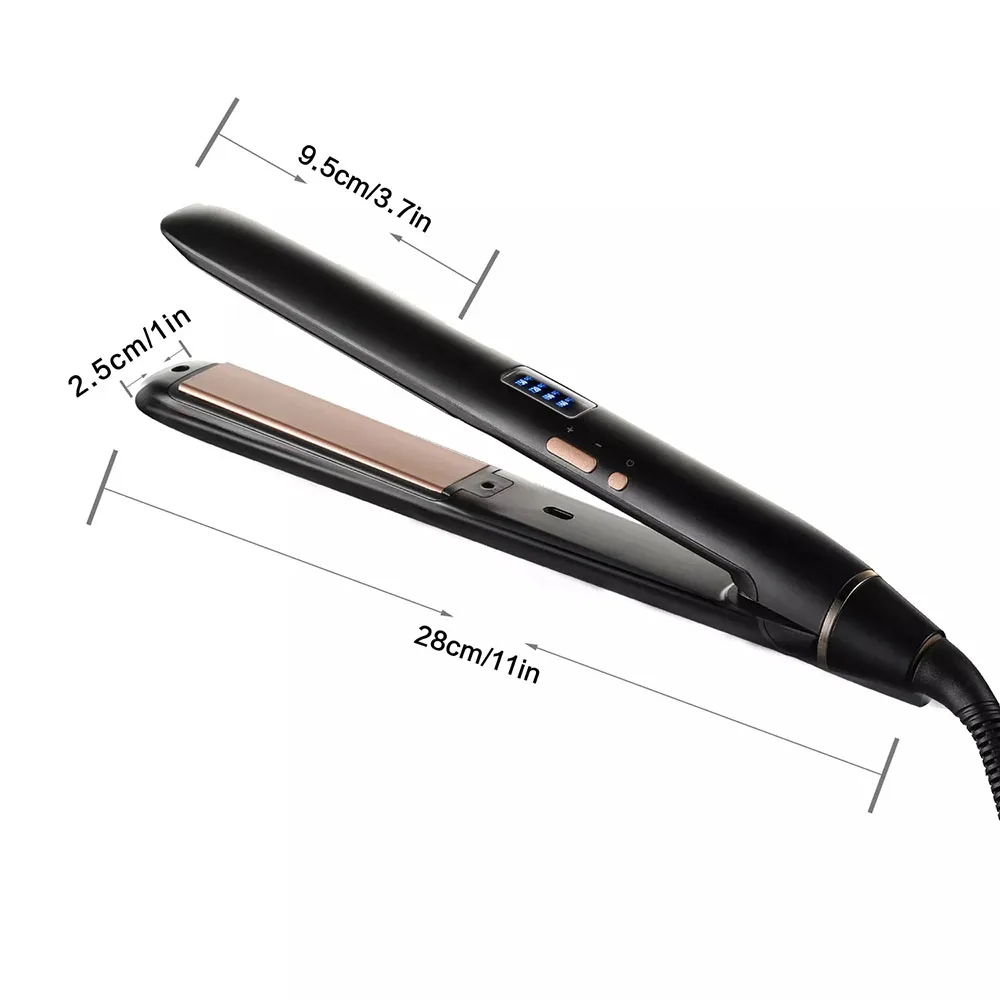Description Picture 6 of item2 in1 Professional Hair Straightener Curling Iron PTC Heating Flat Iron Tourmaline Ceramic with Digital Max 210?/750? Dry&Wet