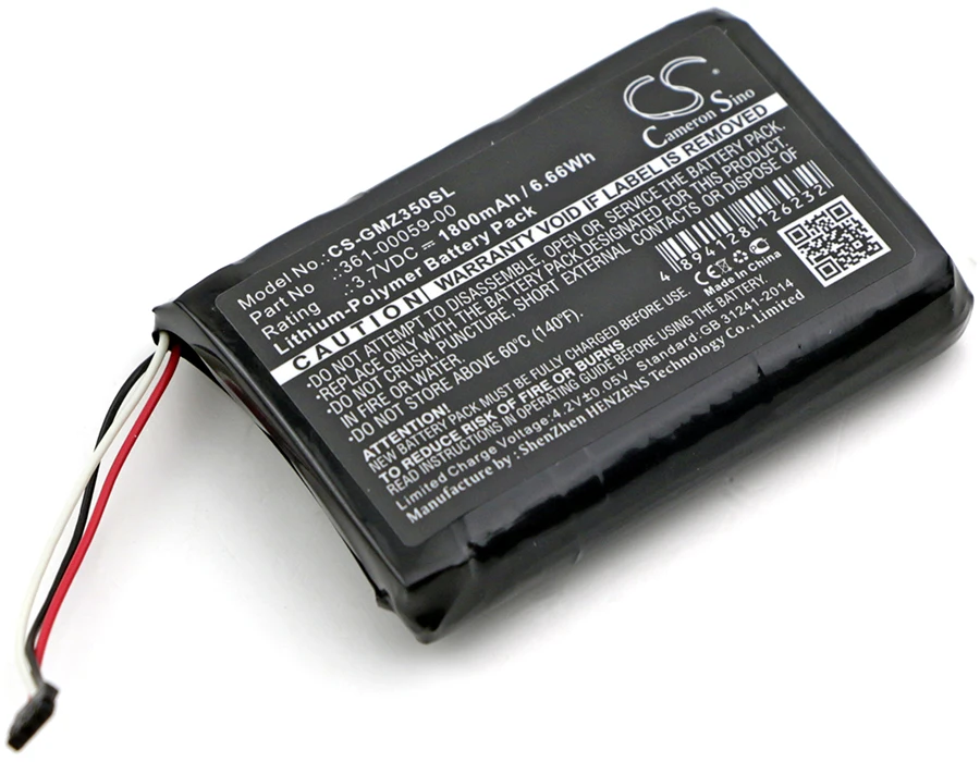 1800Mah Garmin 361-00059-00 Batteria Per Zumo 390Lm Zumo 340Lm Zumo 350Lm
