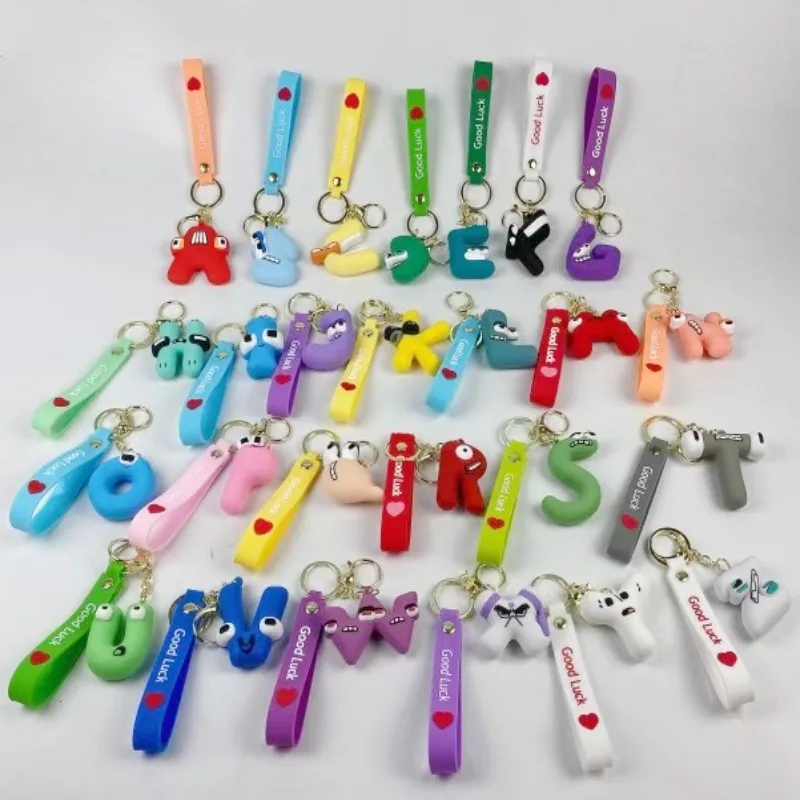 26pcs/set Alphabet Lore Keychain Figure Toys PVC Model Dolls For Kids Fans  Children Gift