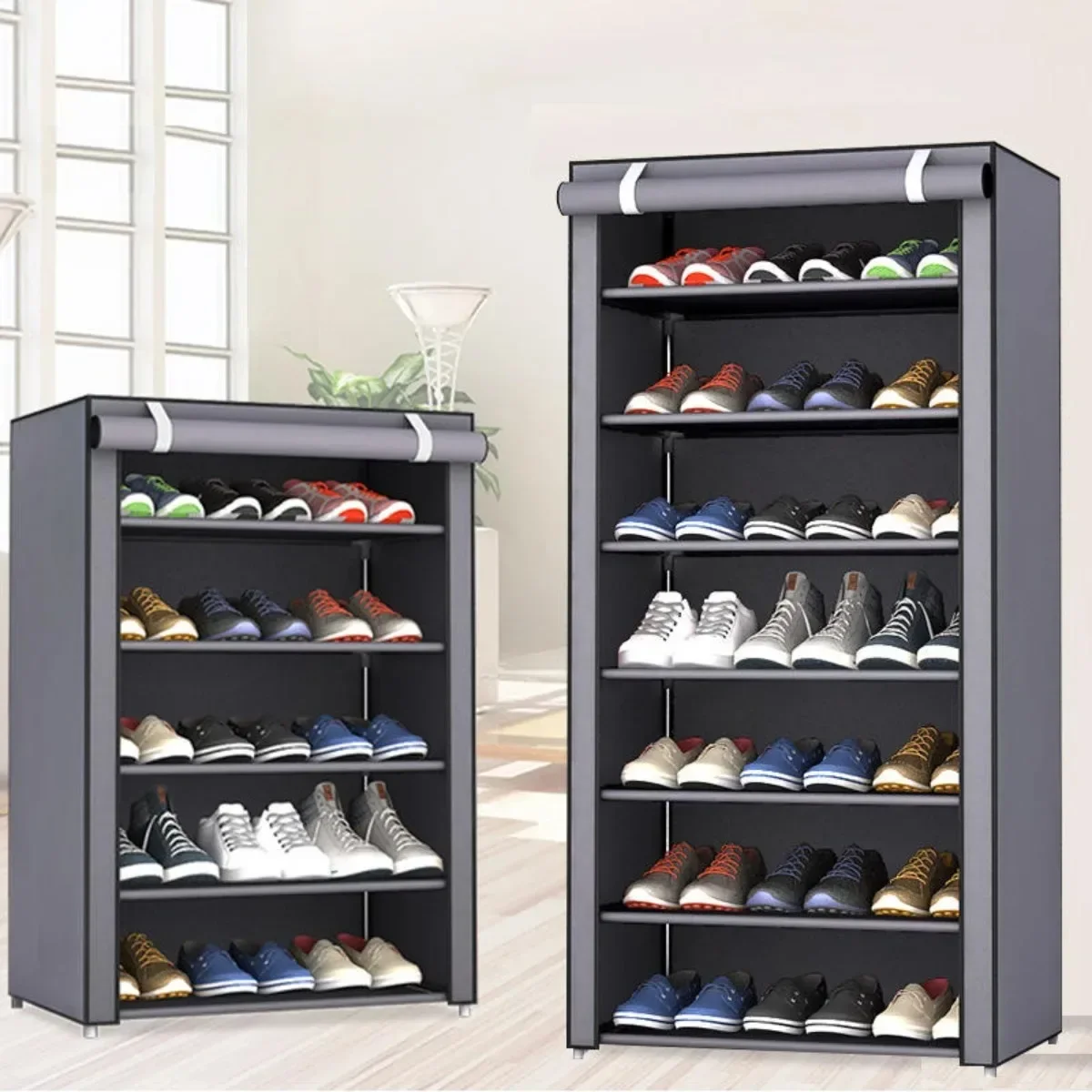 Shoe Rack Organizer Multilayer Nonwoven Dustproof Storage Cabinet fabric shoe cabinet,shoe rack,shoe storage box