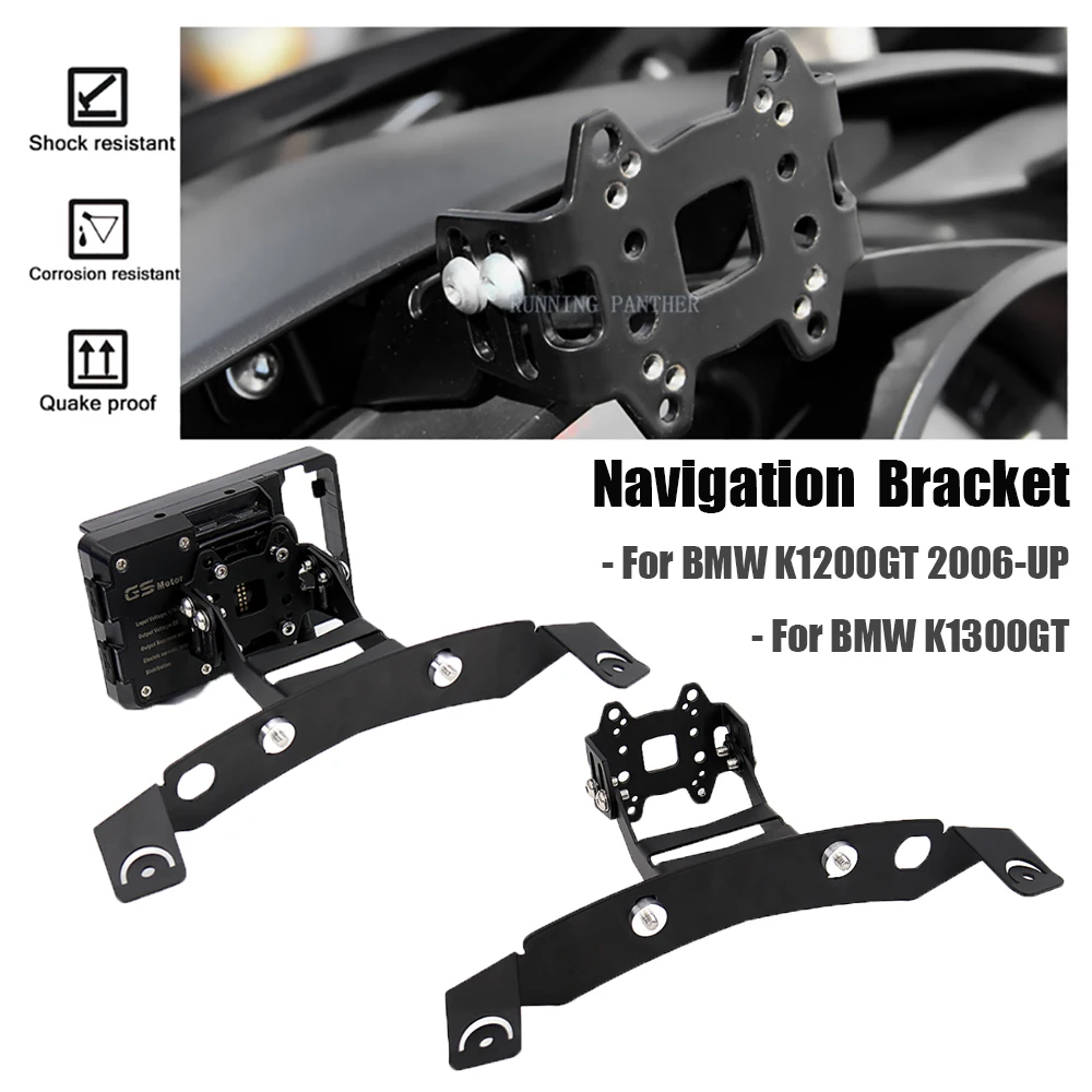 

Motorcycle Adjustable angle Stand Holder Phone Mobile Phone GPS Navigation Plate Bracket For BMW K1200GT K1300GT