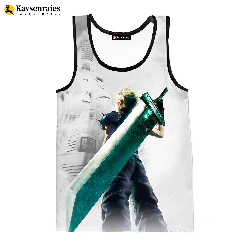 

2023 New Fashion Final Fantasy 3D Printed Tank Tops Men Summer Vest Women Casual Sleeveless T-shirt Hip Hop Oversized Tops Tees