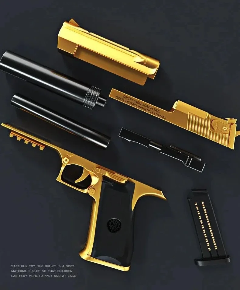Desert Eagle Toy Gun Shell EjectionAirsoft Pistol Soft Foam Bullet Outdoor CS Weapon for Shooting Game Halloween Birthday Gift Sb07d2f32a8c74a0985ff3e7137dd524ca