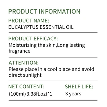 Eucalyptus plant essential oil face and body skin care essential oil moisturizing moisturizing massage essential oil 6