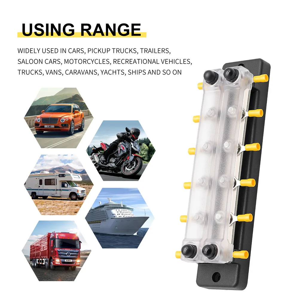 

Car 4-way double-row bus solid base with PC dust cover +OT terminal