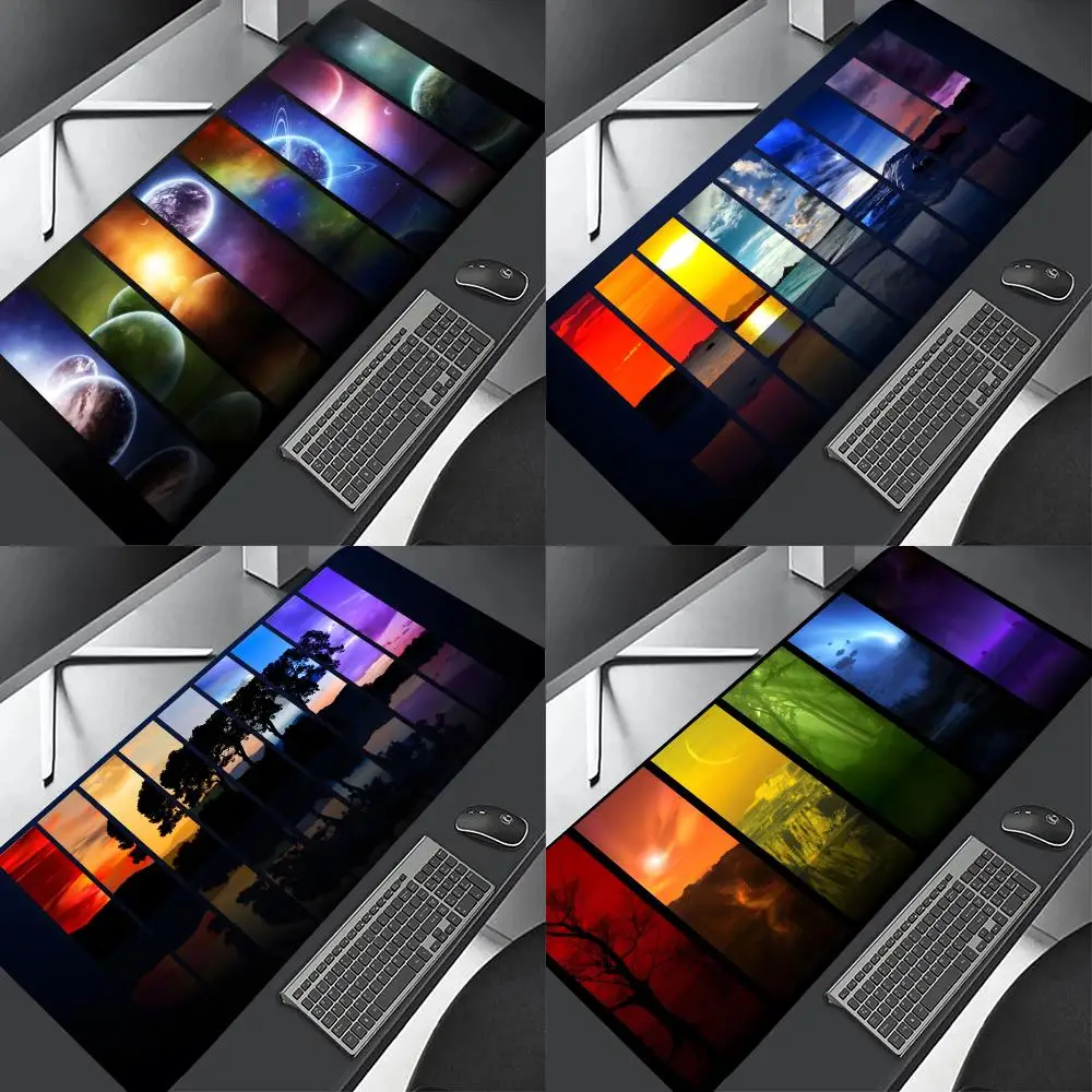 Cosmic Mirror Reflection Landscape  Mouse Pad Professional E-Sports Mouse Pad Fine Surface Gaming Rubber Mouse Pad Smooth Desk Pad