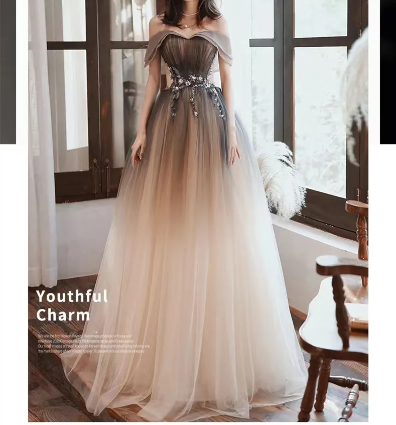 Elegant Strapless Prom Dresses A-Line Starry Brilliant Appliques Sexy Off The Shoulder Backless Bandage Banquet Party Host Gowns Elegant Strapless Prom Dresses A-Line Starry Brilliant Appliques Sexy Off The Shoulder Backless Bandage Banquet Party Host Gowns