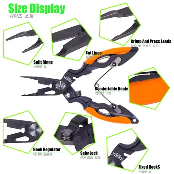 New Multifunctional Fishing Pliers Accessories 420 Stainless Steel Body Scissors Line Cutter Hooks Remover Outdoor Fishing Tools 4