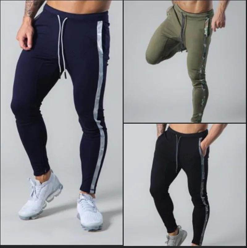 

Spring And Autumn New Men's Casual Pants Loose Running Training Sports Pants Europe And The United States Patched-foot Pants