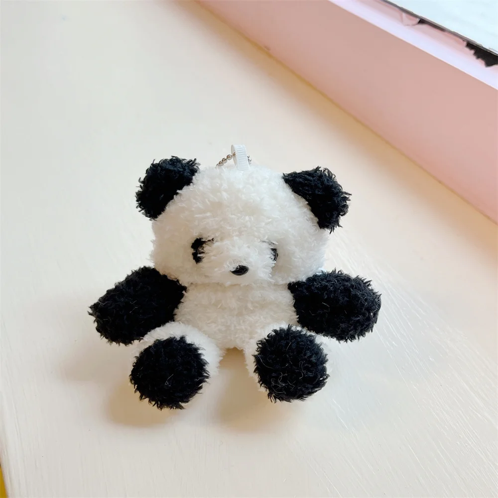 Adorable Fluffy Panda Protective Case for Earbuds - Soft, Warm, and Shockproof Cover