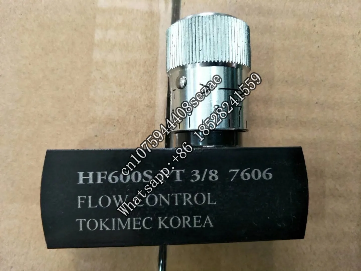 

HF600S PT3/8 7606 FLOW CONTROL VALVE TOKIMEC KOREA HYDRAULICS CO.,LTD HF400S HF800S HF1600S HF2000S