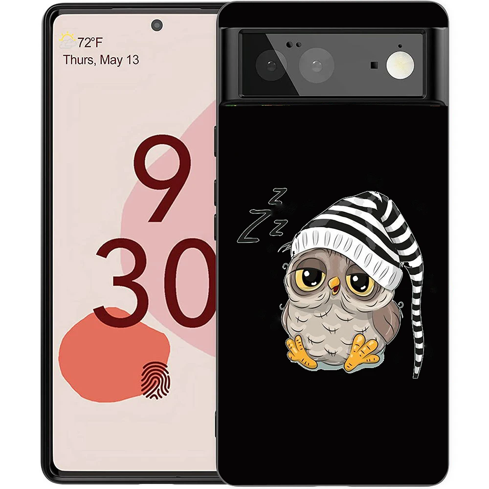 Harris süße Eule Handy hülle Abdeckung für Google Pixel 8 7 6 7a 6a Pro 5g stoß feste Silikon weich 9 pro xl 8 pro 5g Shell Hüllen Taschen – Detail 5