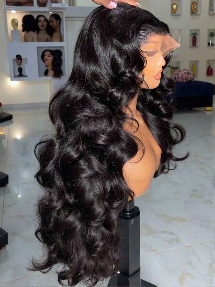 Raw Peruvian Body Wave 250% Density 40 42 inch 13x6 HD Lace Front Human Hair Wigs 13x4 Frontal Wigs Women Glueless Closure Wigs 1