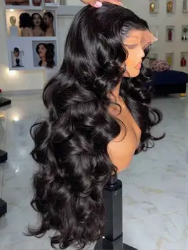 Raw Peruvian Body Wave 250% Density 40 42 inch 13x6 HD Lace Front Human Hair Wigs 13x4 Frontal Wigs Women Glueless Closure Wigs 1