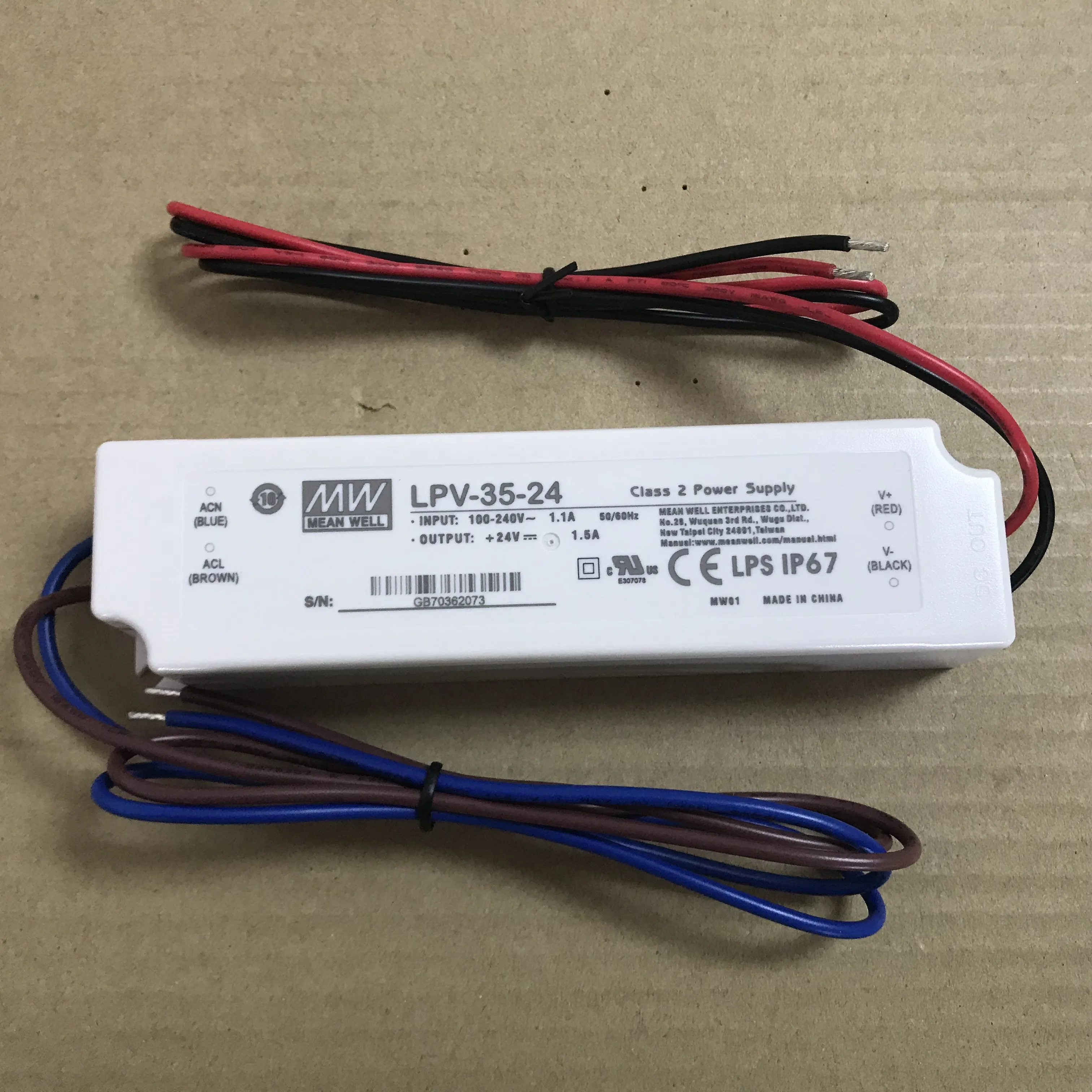 Versatile Meanwell LED Power Supply - Multiple Voltage Options Available